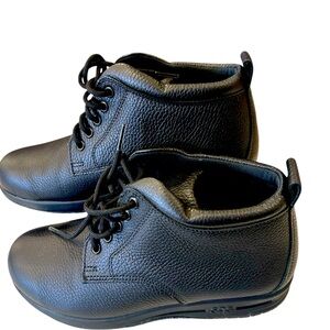 SAS ankle boots black  faux leather lace up